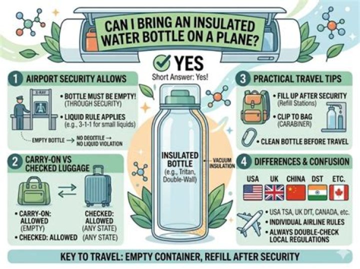 Can I Bring An Insulated Water Bottle On A Plane