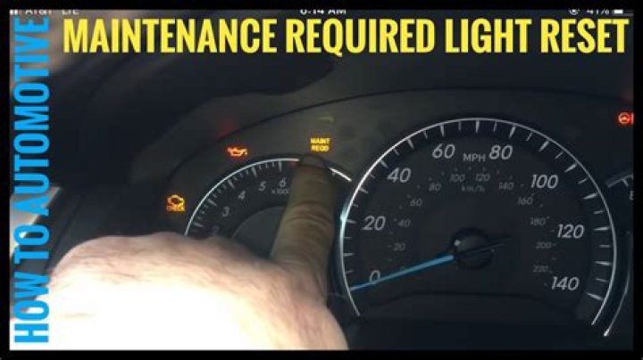 How Do I Reset Maintenance Light On 2012 Toyota Camry
