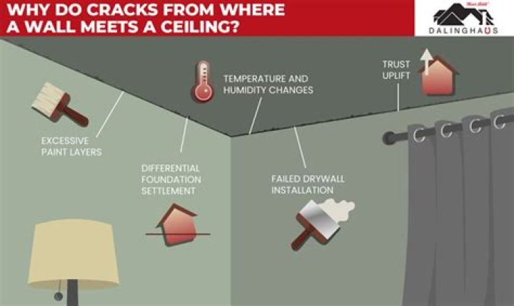 How To Repair A Crack Where The Wall Meets Ceiling