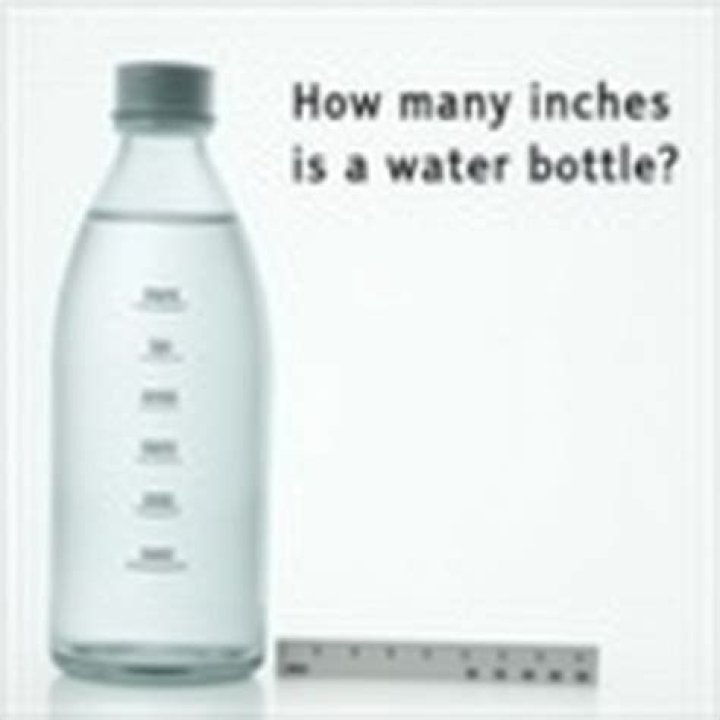 Question: How Many Inches Is A Water Bottle