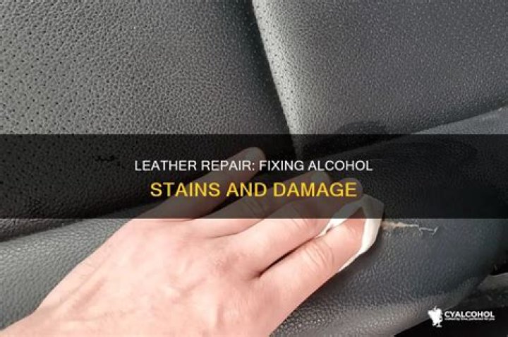 Question: How To Repair Alcohol Damage On Leather