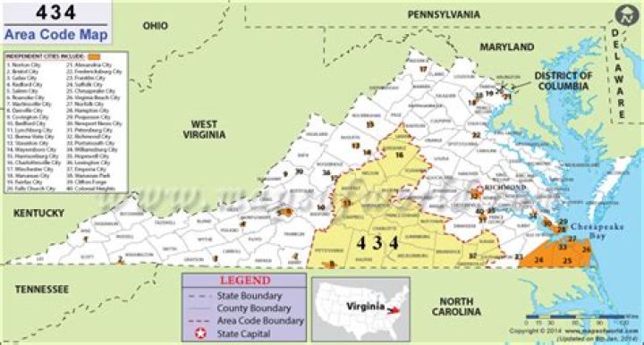 Question: What Area Code Is 434 In The United States