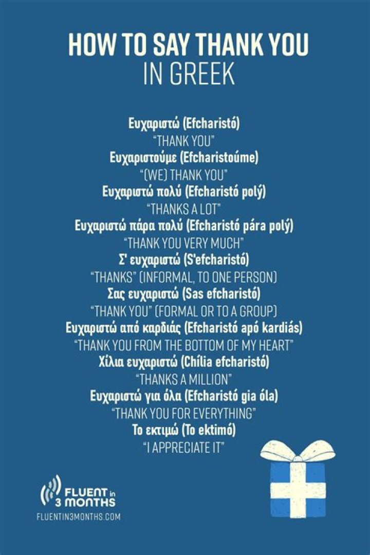 Quick Answer: How Do You Say Thank You In Greek