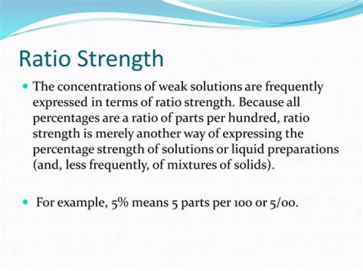 Quick Answer: How To Calculate Ratio Strength