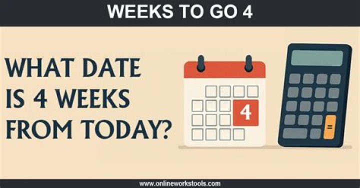 What Is The Date 4 Weeks From Today