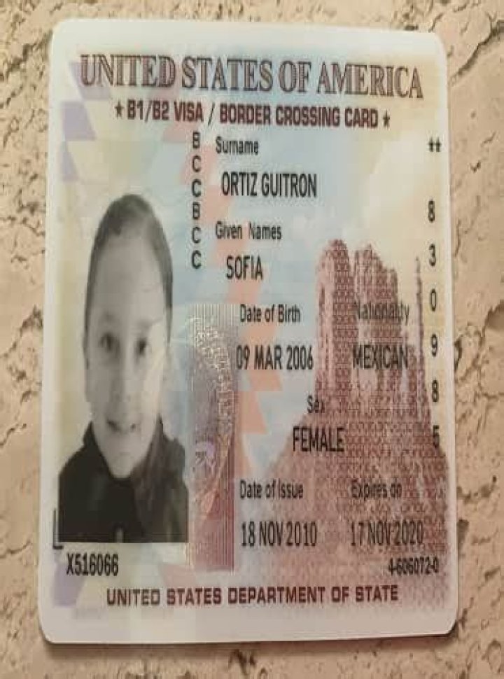 Where Is The Visa Number On A B1/B2 Border Crossing Card